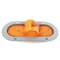 Peterson Lamp, Led Clearance/Marker, Lumenx Oval Mid-Turn W/ Reflex, Amber W/ Flange, Mfg Pack M356AF - alternate 1